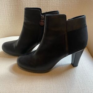 Geox Respira Ankle Boots - Black Italian Leather